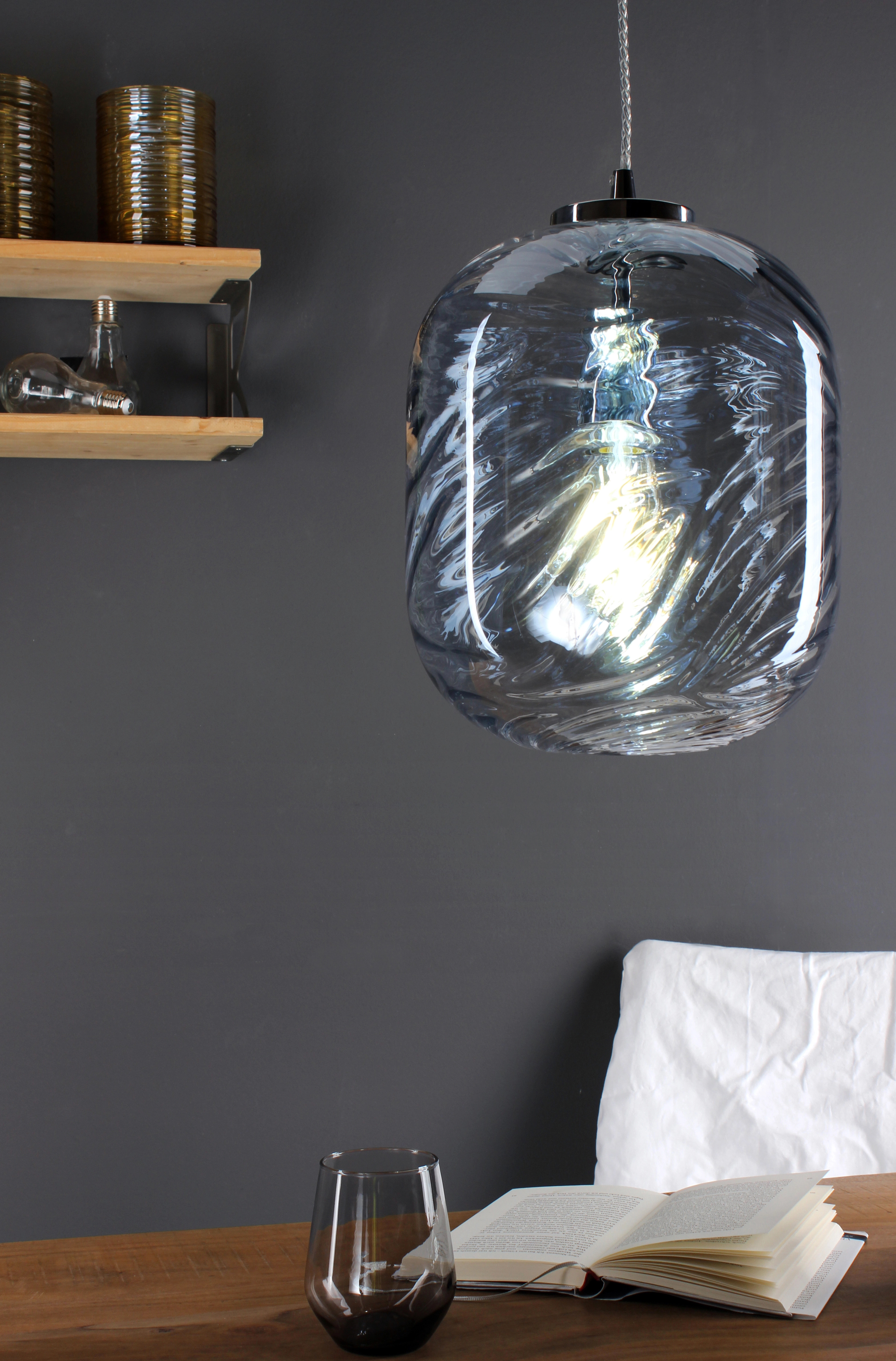 LUCE Design Pendelleuchte bei Seeblau Glas kaufen Nereide OBI