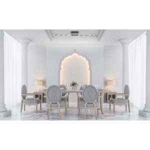 Moderne LED-Deckenleuchte Twist Chrom von Näve im Wohnraum.