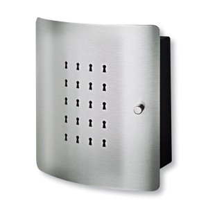 Burg Wächter Schlüsselbox Slot 6220/10 aus Edelstahl mit 10 Haken.