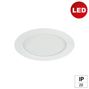 Weißes E2 Elektro Einbaupanel Style R 145, 9W LED Deckenleuchte, 4er-Set.