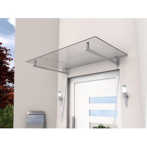 Gutta Glasvordach HD 160 Edelstahl Klar 160 cm x 100 cm