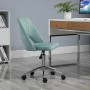 Mintgrüner Vinsetto Bürostuhl mit Samtoptik, ergonomisch, höhenverstellbar und Rollen. Moderner Schreibtischstuhl.