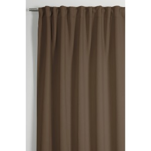 Bennetti Dimout Schal in Taupe, 245x140 cm, blickdichter Fenstervorhang mit Gardinenband.