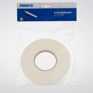 Weißes Vorlegeband 9x2 mm, 10 m Rolle für Tür- und Fensterdichtungen.