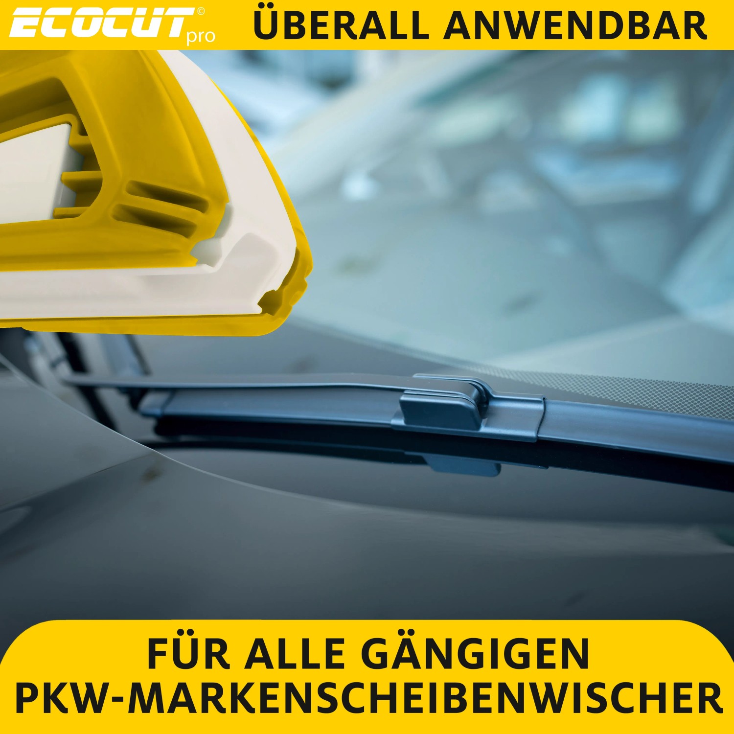 ADAC Scheibenwischer-Schneider EcoCut in Gelb zur Wischerblatt-Reparatur am Auto.