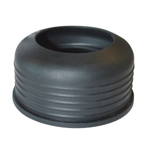 Schwarzer Kirchhoff Ablaufverbinder Lang Gummi für Siphonabgang 68x50 mm.