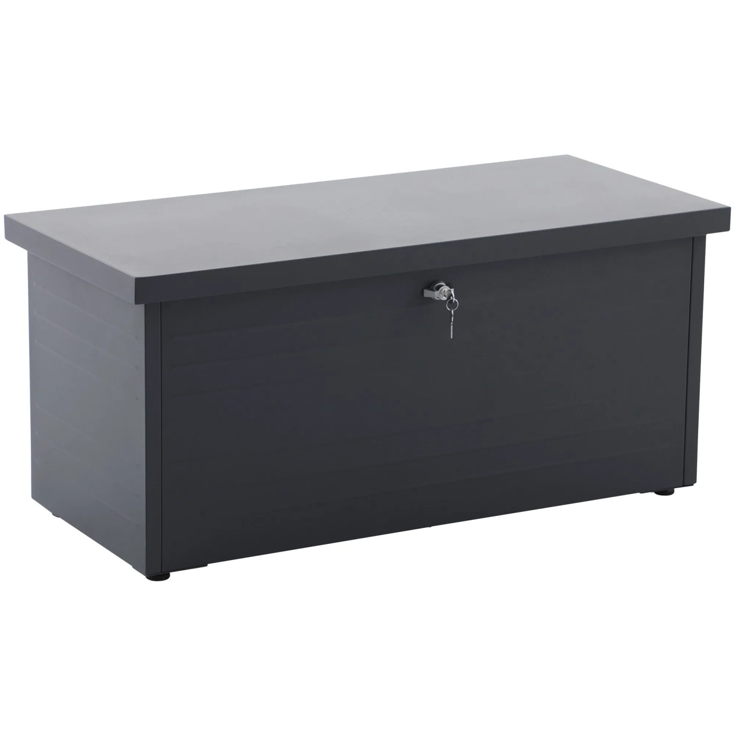 Aufbewahrungsbox aus Stahl mit Sitzkissen 101 x 46 x 45 cm