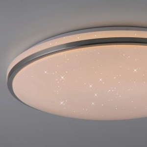 Runde Just Light LED-Deckenleuchte Kyle mit Sternenhimmel-Optik, Ø 50 cm.