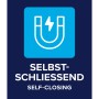 Symbol für selbstschliessenden Magnetvorhang von tesa® Insect Stop, Insektenschutz.