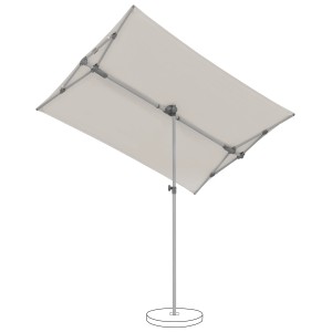 Suncomfort by Glatz Marktschirm, 140 cm, Light Grey, mit Handöffner.