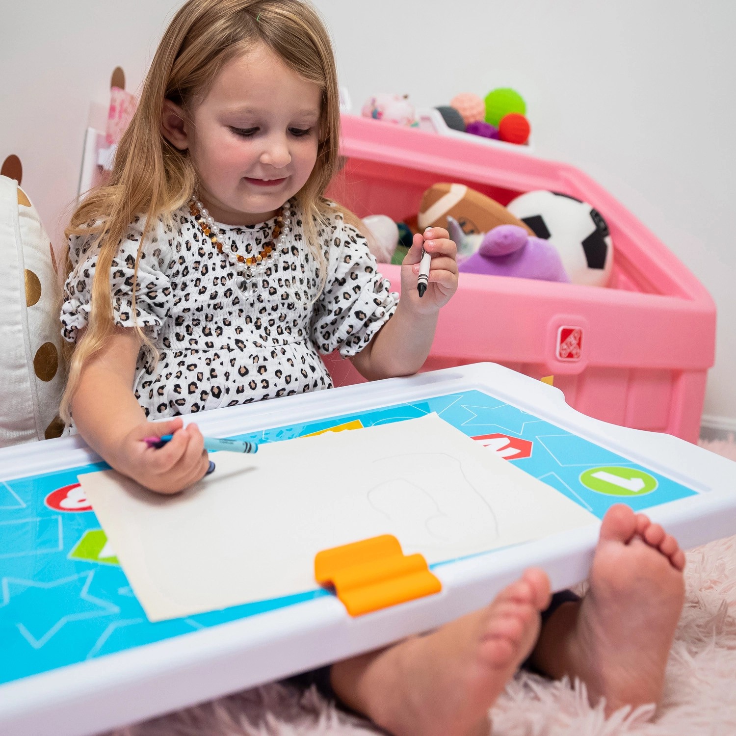 Step2 Spielzeugkiste 2In1 Toy Box and Art Lid Pink kaufen bei OBI