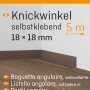 Buche Knickwinkel, selbstklebend, 18x18 mm, Länge 5 m, als Sockelleiste.