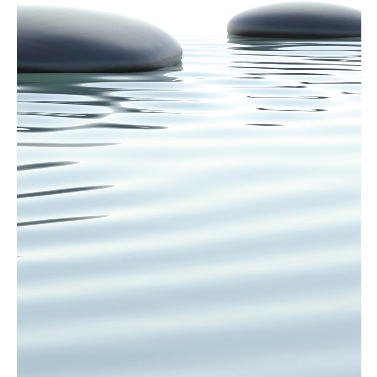Schulte Duschrückwand DecoDesign Zen Steine & Wasser, Steine auf Wasser dargestellt.
