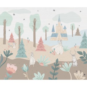 Komar Vlies Fototapete Disney Frozen Castle Playground Bunt