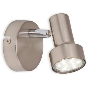 Briloner LED-Spot, 1-flammig, Nickel matt, schwenkbarer Wandspot für Innenräume.