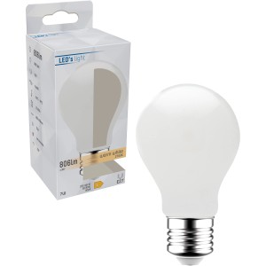 LED-Filament Leuchtmittel E27, 7W, A60, warmweiß, mit Verpackung.
