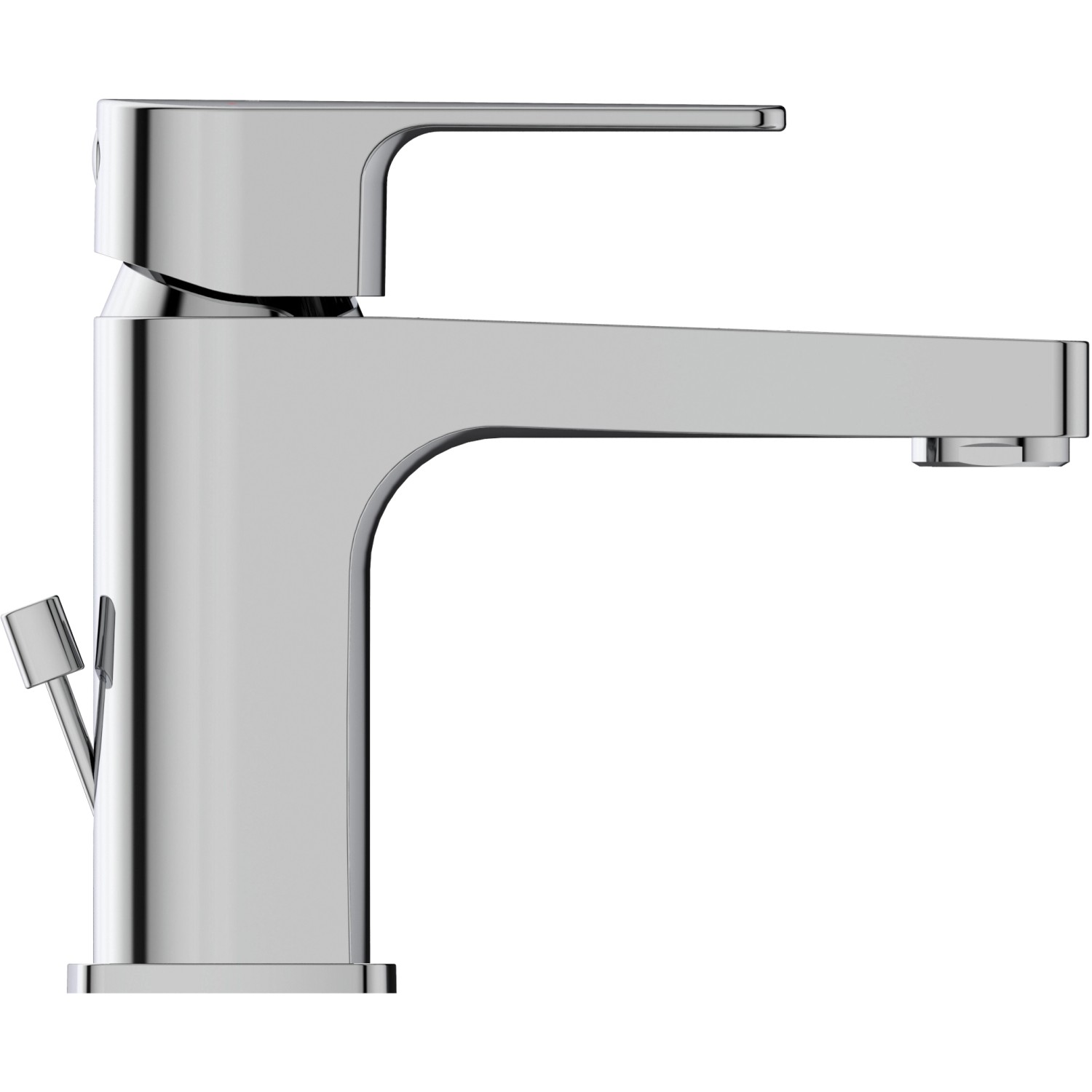 Ideal Standard Waschtischarmatur Cerafine D H80 Chrom mit Zugknopf-Ablaufgarnitur.