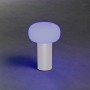 Weiße Konstsmide LED Tischleuchte Antibes, ideal für Innen und Außen. Dekorative Außenleuchte mit Akku.
