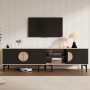 okwish TV Schrank mit Stauraum Fächern Wohnzimmer 180x35x49cm Natur_3