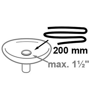 Kirchhoff Dichtschnur 200mm für 38mm (1 1/2") Ventile, grau, zum Einkitten.
