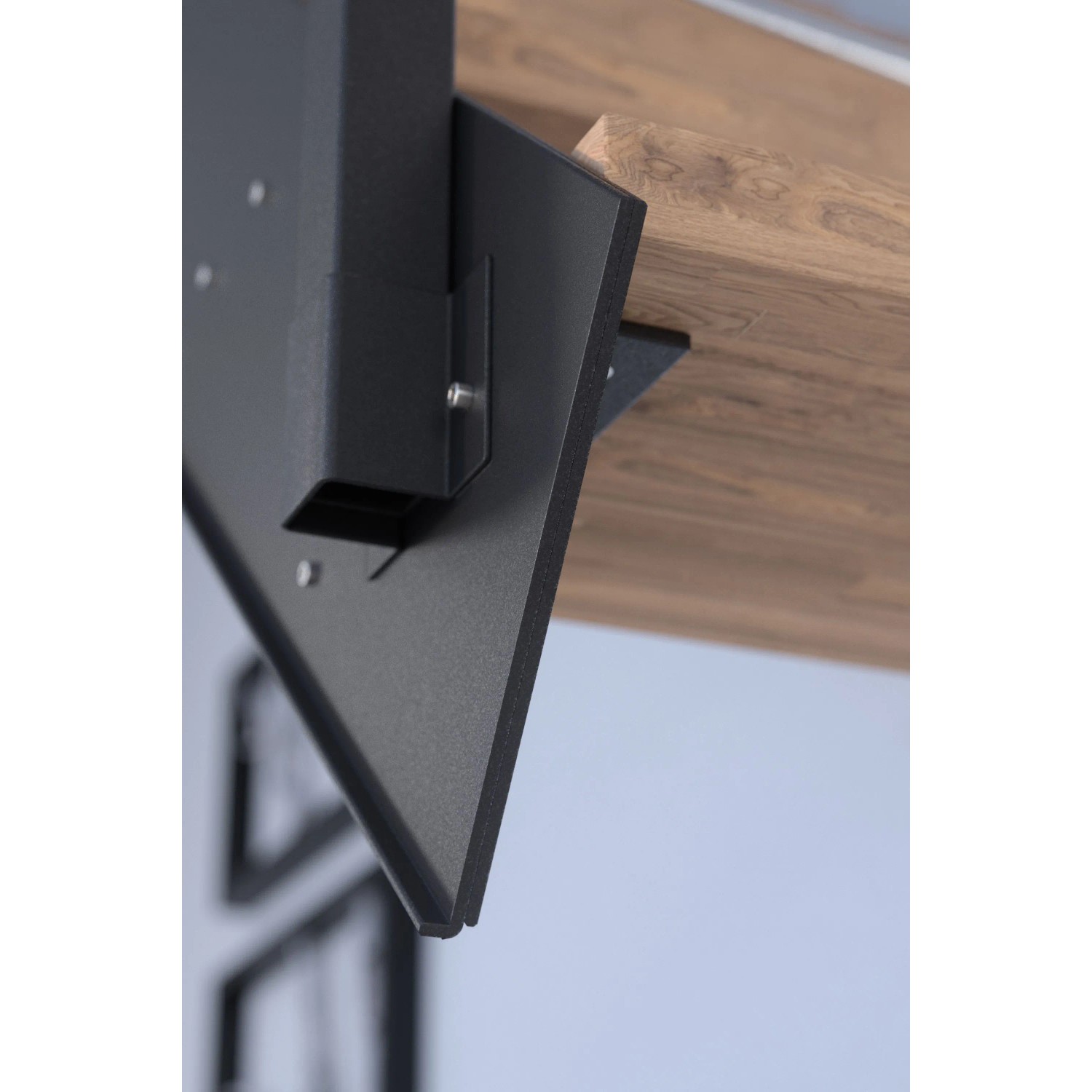 Treppe Kos 13 Stufen Eiche Rustik Geölt 107 cm Design-Geländer Anthrazit FSC®_3