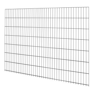 Doppelstabmattenzaun, 143x201 cm, Anthrazit, Metallzaun für Garten- und Grundstücksbegrenzung.