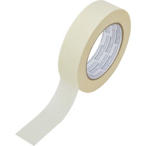 Beiges Flachkrepp Klebeband, 50m, für saubere Farbkanten beim Malen & Tapezieren.