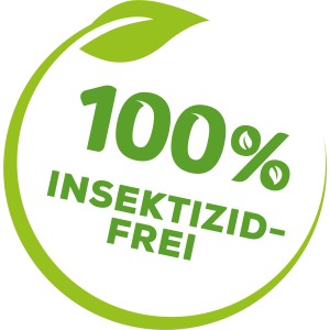 Symbol: 100% Insektizid-frei für Solabiol Obstmaden-Falle.