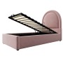 okwish Polsterbett 90x200cm mit Samt Kinderzimmer Rosa mit Matratze