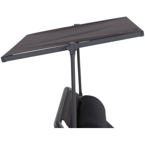 Siena Garden Campingliege Premium, anthrazitfarben, mit AirMesh-Bezug und Aluminiumgestell.