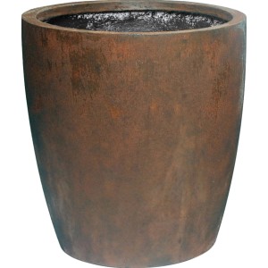 M Collections Pflanztopf Egg Pot Hoch, Ø 36 cm, Rostfarben, aus Fibreclay.