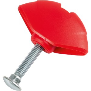 Ersatzschraube für CMI Elektro-Rasenmäher C-ERM-1200/32 3, rot/silber.