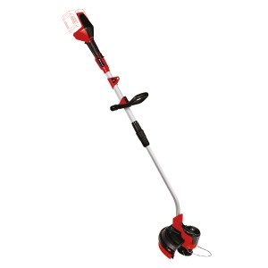 Einhell Akku-Rasentrimmer GE-CT 36/30 Li E-Solo, rot/silber, mit verstellbarem Griff.