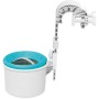 Intex Einhängeskimmer Deluxe für Pools, weiß/türkis, mit Filterkorb und Befestigung.