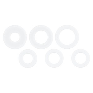 Kirchhoff Quetschdichtungs-Set, 6 Silikon Dichtungsringe für 10 mm (3/8) und 13 mm (1/2) Anschlüsse.