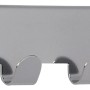 Siro Türgarderobe aus Metall, Chrom glänzend, mit 9 Haken, selbstklebend, Länge 366 mm.