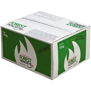 Karton Hartholzbriketts ohne Loch, 10 kg, für Kamin und Ofen.