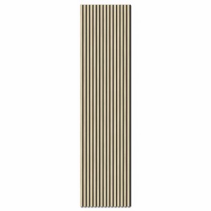 Denpanels Akustikpaneel Eiche hell, schwarzer Filz, 240x60 cm. Schallschutz für Wand und Decke.