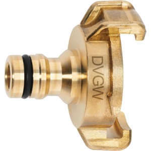 Geka Plus Übergangsstück MS DVGW mit Klaue und Stecker für Schlauch- und Stecksysteme.