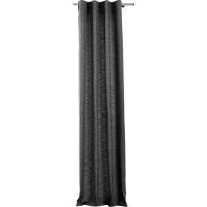 Grauer mydeco Schlaufenschal Balance, 300x135 cm, blickdichter Fenstervorhang.