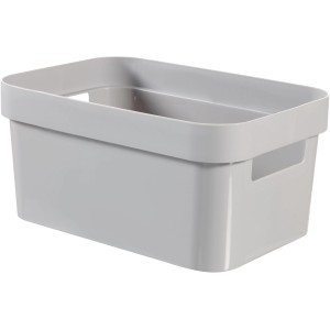 Graue Curver Infinity Aufbewahrungsbox, 17,5x26x12,3 cm, mit Griffen. Ideal zur Aufbewahrung.