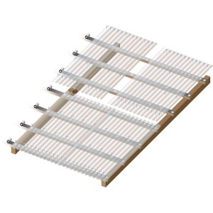 Bronzefarbene PVC Profilplatte Sinus 76/18, 3000x900 mm, für Kunststoffbedachung.