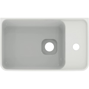 Ideal Standard Strada II Handwaschbecken, 45x27 cm, rechts, weiß. Keramikwaschbecken mit Hahnloch.