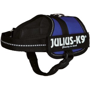 Blaues Julius K-9 Powergeschirr Baby 2 XS-S für kleine Hunde.