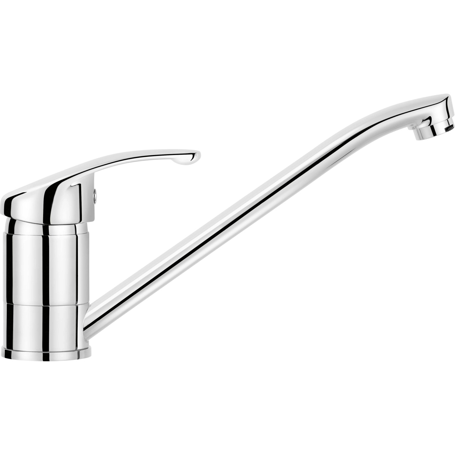 Chrom Küchenarmatur KI-1260 von baliv, Einhebelmischer mit schwenkbarem Auslauf.