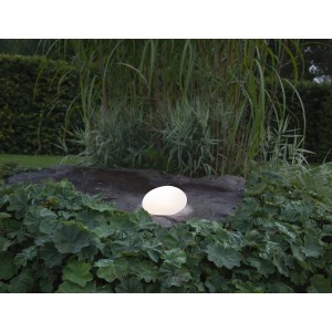 Star Trading Solar-Leuchte Globy, Stein-Optik, als Deko im Garten.