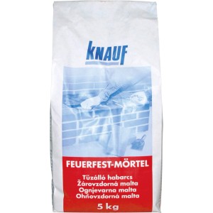 Knauf Feuerfestmörtel 5 kg im Sack, Trockenmörtel für Kamine und Öfen.