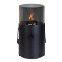 Schwarze Cosi Gaslaterne Cosiscoop Original mit Rauchglas und Tragegriffen. Terrassenheizstrahler für stimmungsvolle Abende.