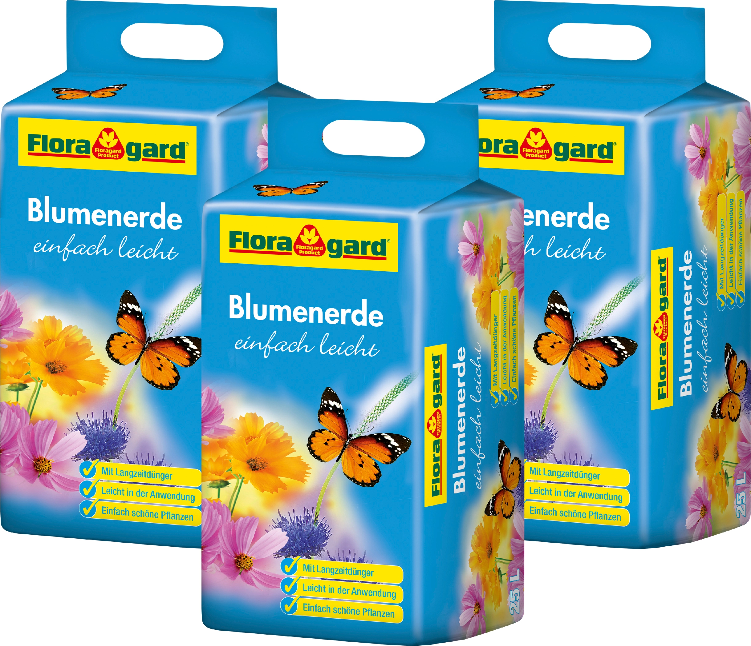 Floragard Blumenerde einfach leicht 3 x 25 l kaufen bei OBI