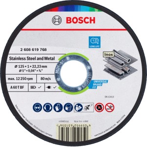 Bosch Trennscheibe Gerade Standard for Metal Ø 22,23 mm x 125 mm Schwarz